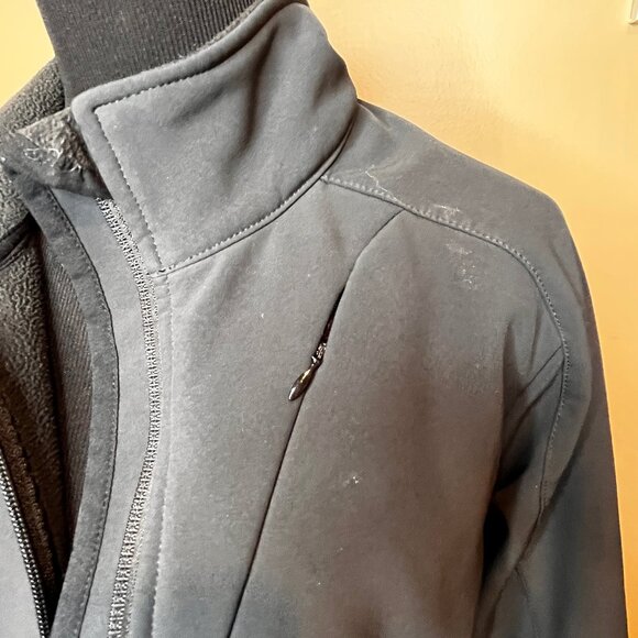 L.L.Bean Women's Black Fleece Lined Full Zip Jacket Bkack Size XL Windproof Coat - Picture 2 of 12